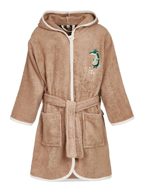 PLAYSHOES Badekåbe 'Wildtiere'  beige / lysebrun / grøn