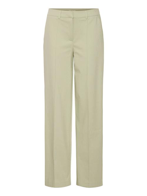 ICHI Bukser med fals 'Kate'  lysegrøn