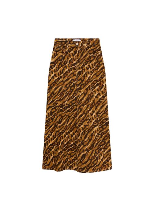 Scalpers Nederdel 'Flare'  beige / brun / sort