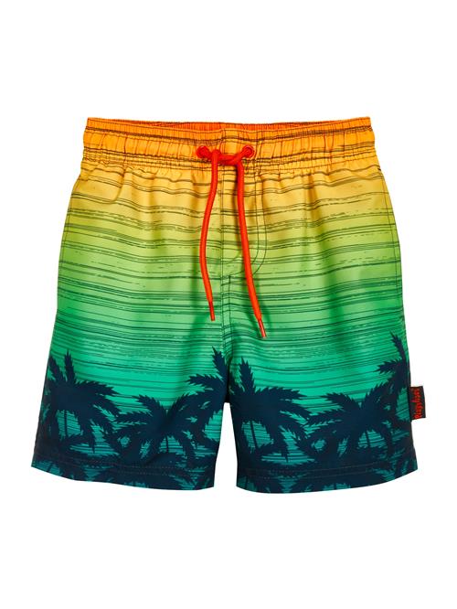 PLAYSHOES Badeshorts  navy / gul / grøn / orange