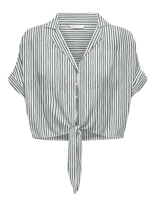 ONLY Bluse 'ONLPAULA'  grå / hvid