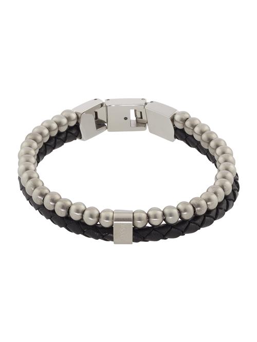 FOSSIL Armbånd  sort / sølv