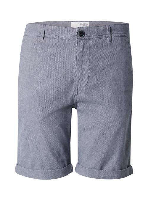 SELECTED Lærredsbukser 'SLHLUTON'  røgblå / offwhite