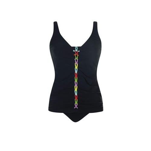 SUNFLAIR Tankini  lyseblå / æble / lilla / sort