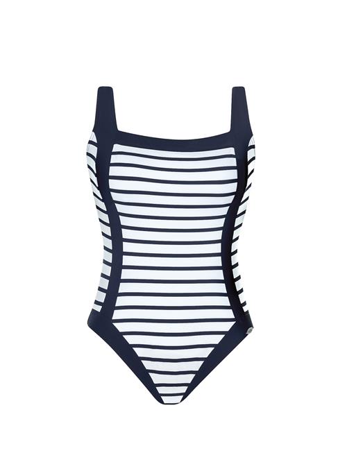 SUNFLAIR Badedragt  mørkeblå / hvid