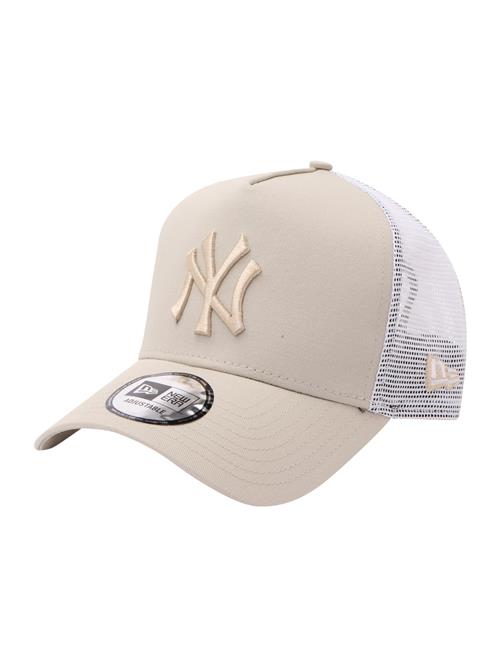 NEW ERA Hætte 'NOS LEAGUE ESS EF NEYYAN'  lysebeige / hvid