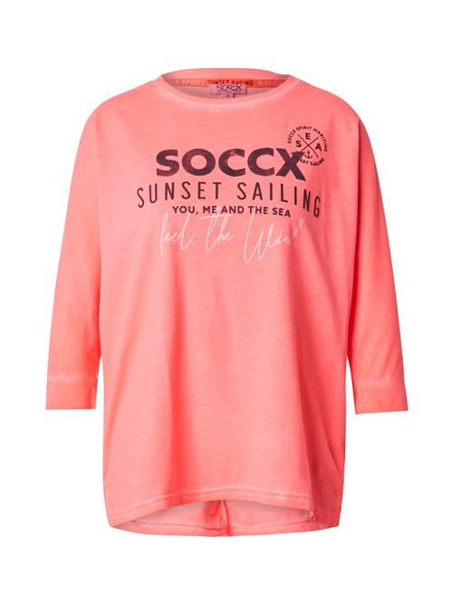 Soccx Oversized bluse  bordeaux / melon / hvid