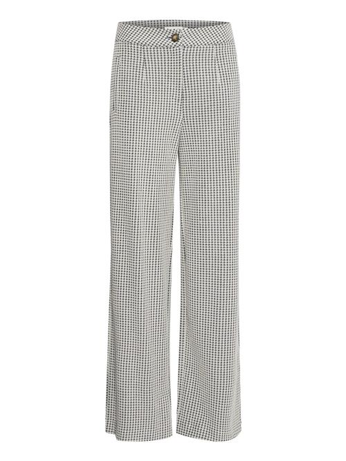 ICHI Lærredsbukser 'ICHKate'  lysebeige / mørkeblå