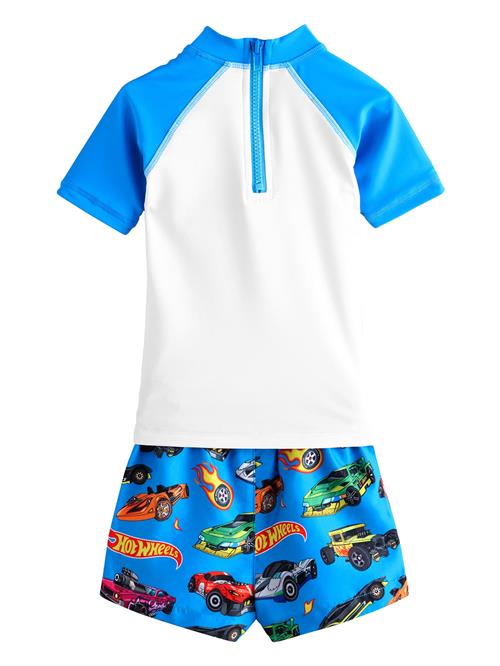 Next UV-beskyttelse  azur / lemon / mørkerød / hvid