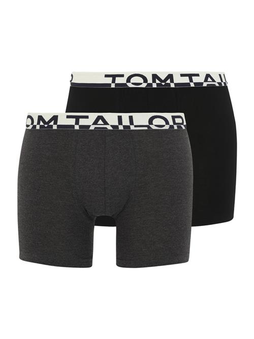 TOM TAILOR Boksershorts  mørkegrå / sort / hvid