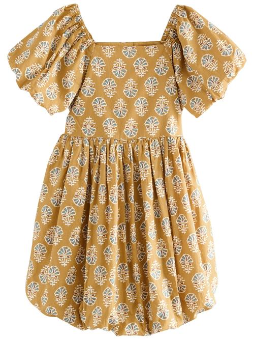 Next Kjole  lyseblå / brun / honning / hvid