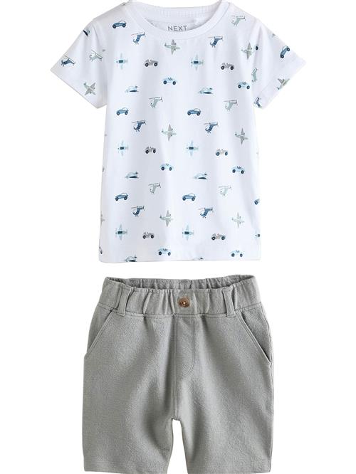 Next Sæt  pastelblå / grå / hvid