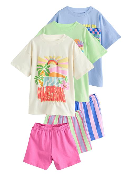 Next Nattøj  beige / lyseblå / lysegrøn / pink