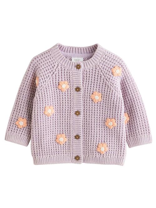 Next Cardigan  lilla / pastelorange / hvid