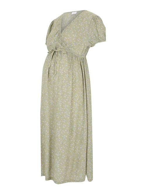 MAMALICIOUS Kjole 'MLPatrize Tess'  dueblå / khaki / kirsebærsrød / offwhite