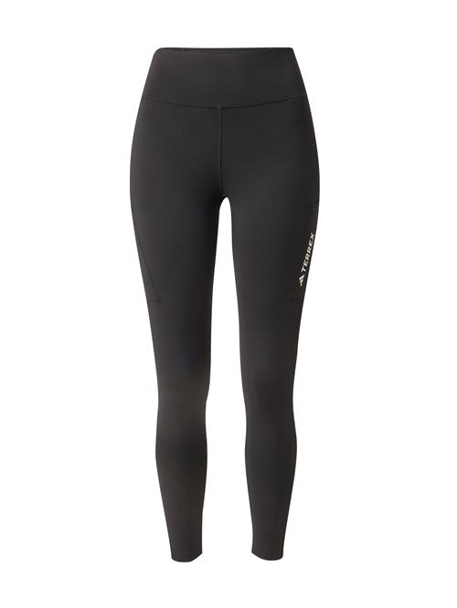 ADIDAS TERREX Udendørs bukser  sort / hvid