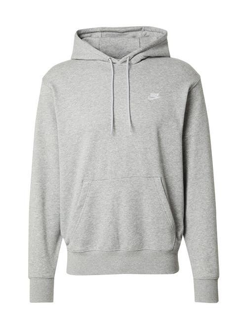 Nike Sportswear Sweatshirt 'Club Fleece'  grå-meleret / hvid