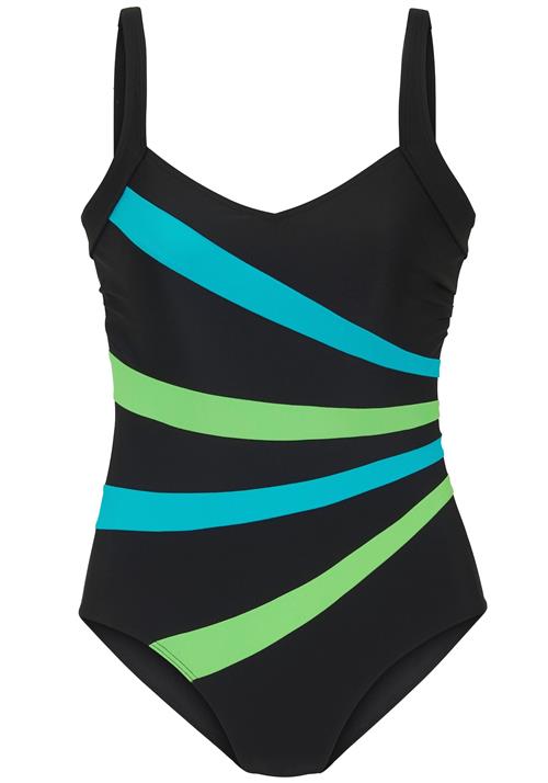 LASCANA Badedragt  blå / grøn / sort