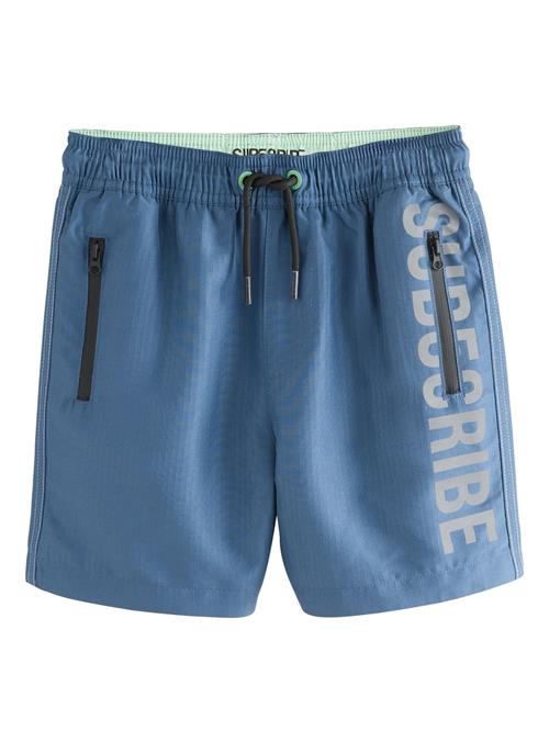 Next Badeshorts 'Subscribe'  royalblå / grå / sort