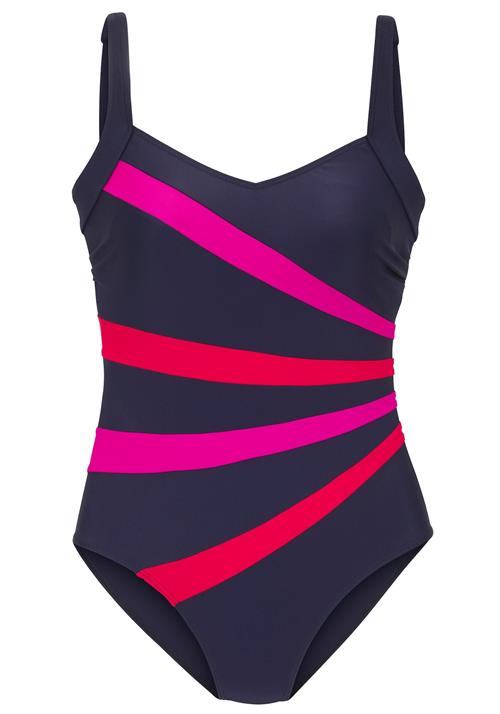 LASCANA Badedragt  marin / lyserød / rød