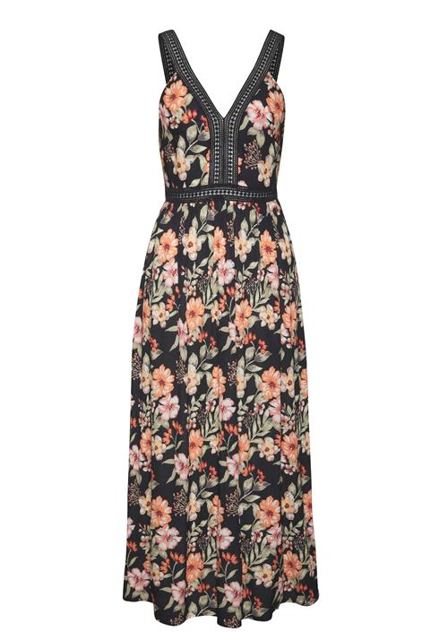 BUFFALO Kjole  oliven / orange / sort / hvid