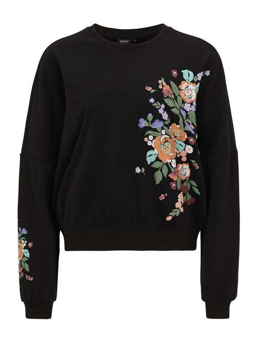 Only Tall Sweatshirt  grøn / lyselilla / orange / sort