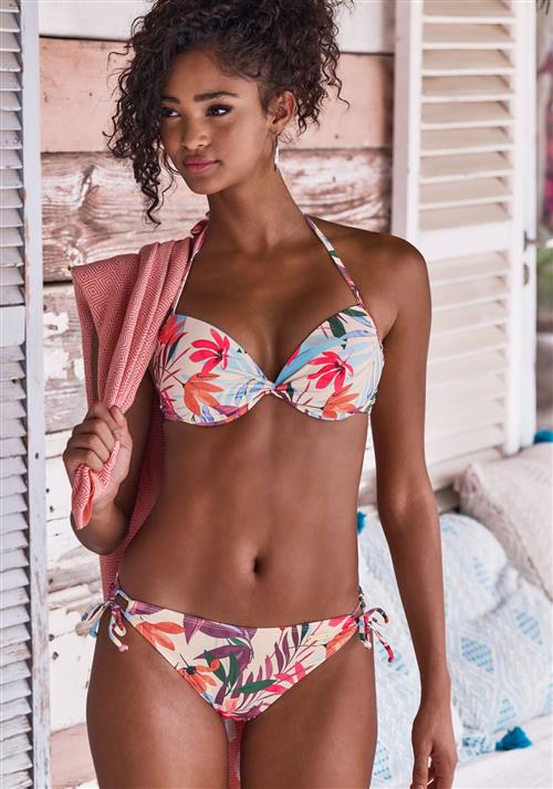 LASCANA Bikinitrusse  creme / grøn / lilla / mandarin