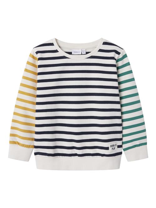 NAME IT Sweatshirt  blå / curry / grøn / hvid
