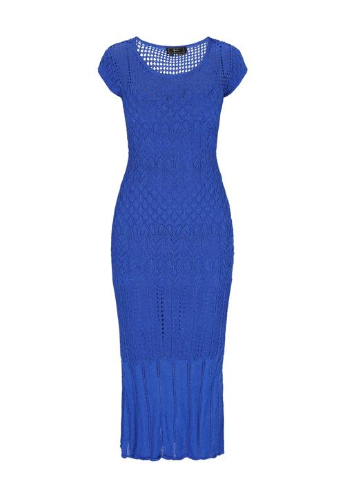 faina Strikkjole  blå