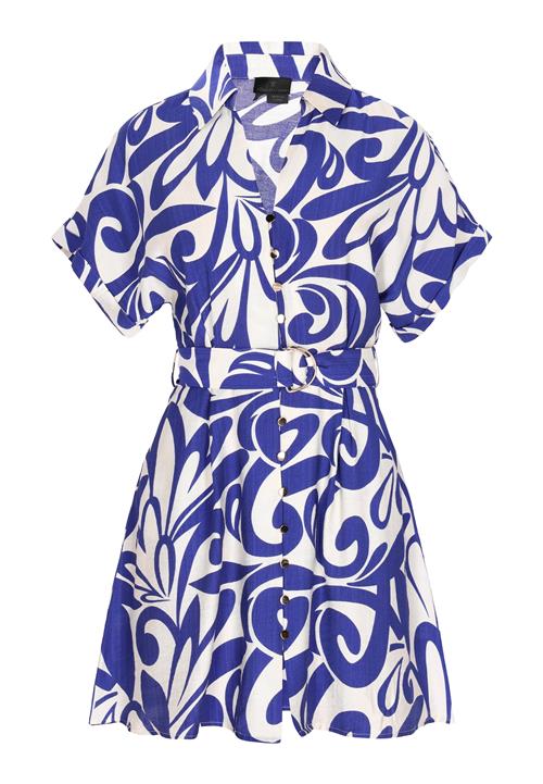 DreiMaster Klassik Blusekjole  blå / guld / hvid