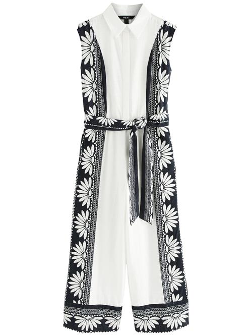 Next Jumpsuit 'Petite'  sort / hvid