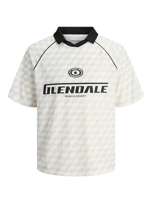 JACK & JONES Bluser & t-shirts 'JCORETREAT'  sort / hvid / offwhite