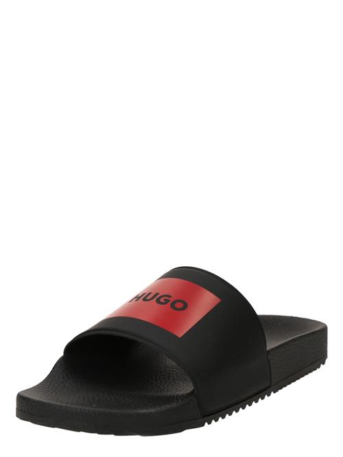 HUGO Pantoletter 'Timein'  rød / sort