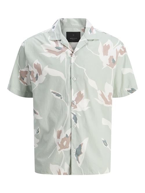 JACK & JONES Skjorte  brun / pastelgrøn / hvid