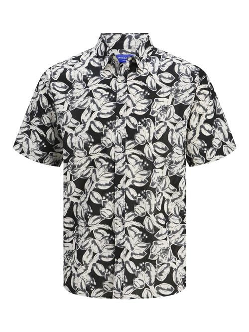 JACK & JONES Skjorte  mørkegrå / sort / hvid