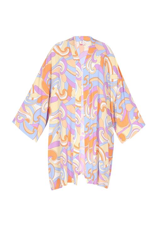 IZIA Kimono  lyseblå / gul / lilla / orange