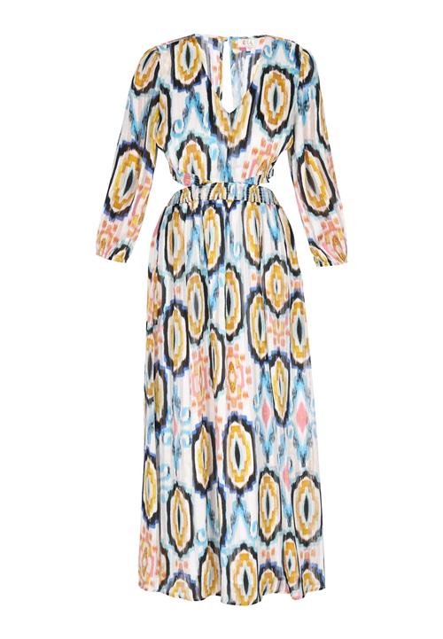 IZIA Kjole  marin / lyseblå / sennep / hvid