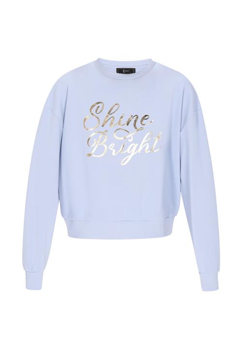 faina Sweatshirt 'Fashion Look'  lyseblå / guld