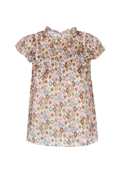IZIA Bluse 'Ethno'  camel / lyserød / sort / hvid