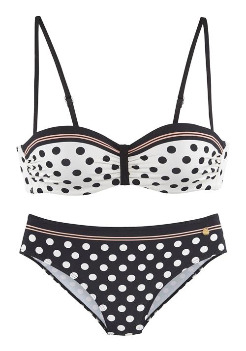 LASCANA Bikini  orange / sort / hvid