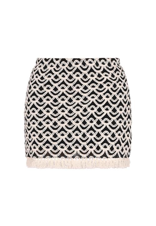 faina Nederdel  sort / uldhvid