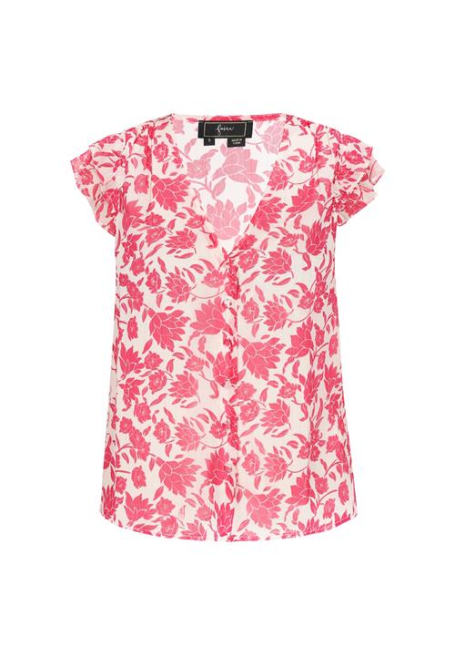 faina Bluse 'Fashion Look'  hindbær / hvid