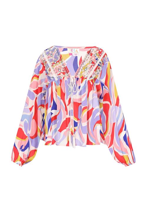 IZIA Bluse 'Fashion Look'  lyselilla / lyserød / rød / hvid