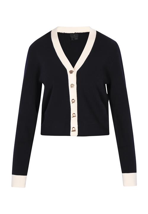 DreiMaster Klassik Cardigan 'Classic Look'  navy / uldhvid