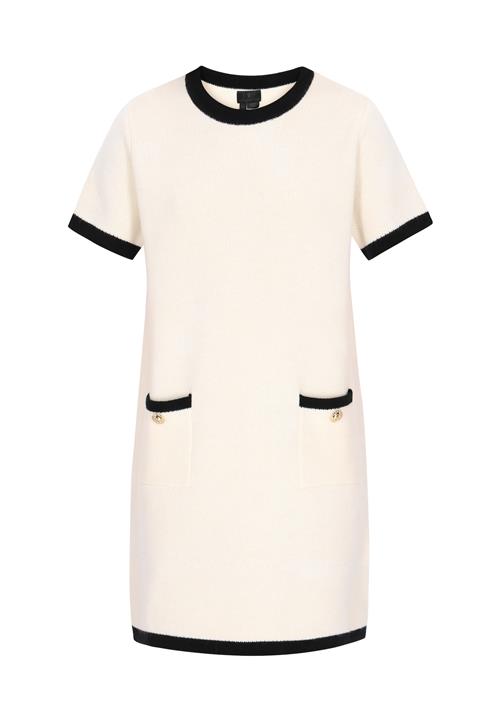 DreiMaster Klassik Strikkjole  sort / offwhite