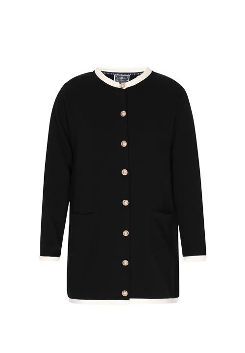 DreiMaster Maritim Cardigan  sort / hvid