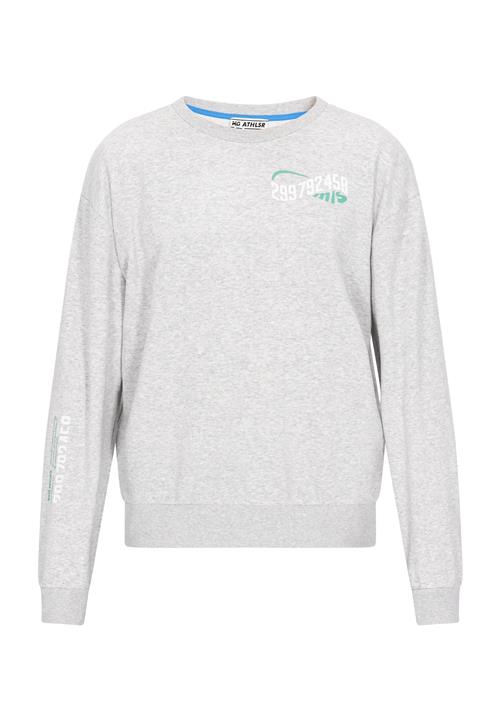 Mo ATHLSR Sweatshirt 'Back To School'  grå-meleret / gran / hvid