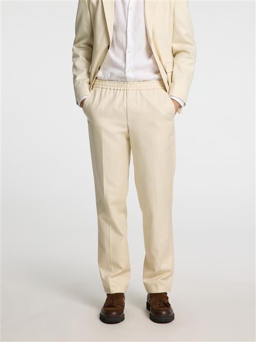 SELECTED Bukser med lægfolder  beige