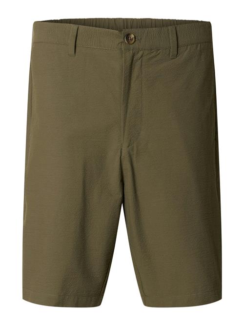 SELECTED Lærredsbukser 'Karl'  oliven