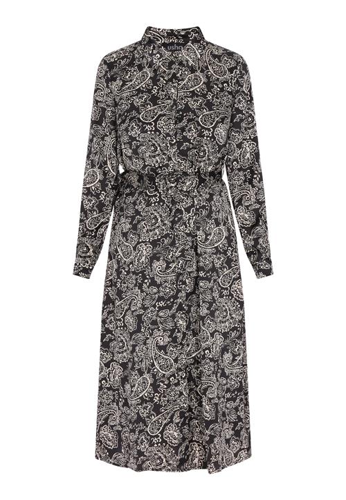 usha BLACK LABEL Blusekjole  sort / hvid